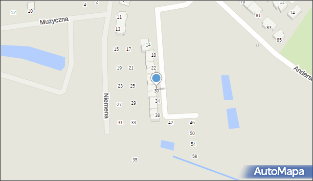 Szczecin, Wzgórze Elfów, 30, mapa Szczecina