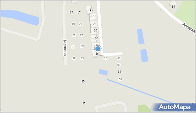 Szczecin, Wzgórze Elfów, 40, mapa Szczecina