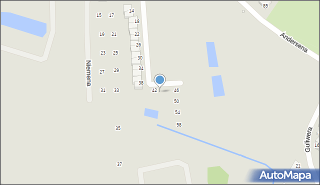 Szczecin, Wzgórze Elfów, 44, mapa Szczecina