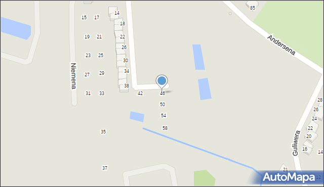 Szczecin, Wzgórze Elfów, 46, mapa Szczecina