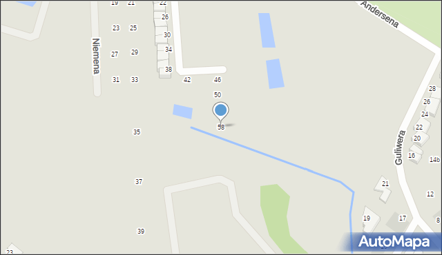 Szczecin, Wzgórze Elfów, 58, mapa Szczecina