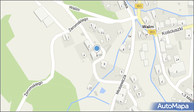 Walim, Wzgórze Wawel, 6, mapa Walim