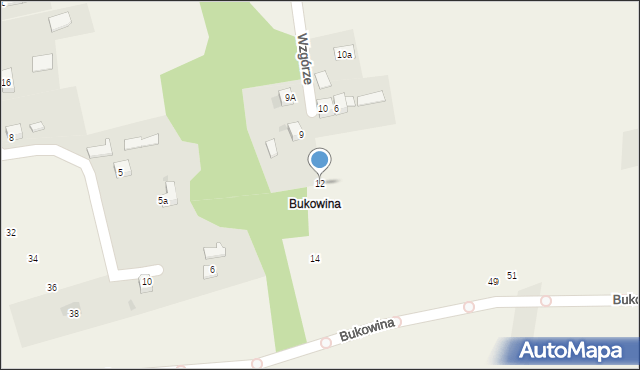 Węgierska Górka, Wzgórze, 12, mapa Węgierska Górka