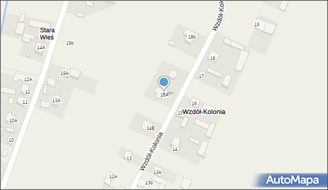 Wzdół-Kolonia, Wzdół-Kolonia, 16A, mapa Wzdół-Kolonia