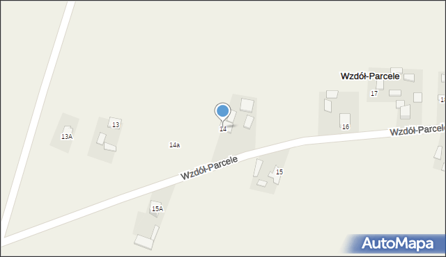 Wzdół-Parcele, Wzdół-Parcele, 14, mapa Wzdół-Parcele