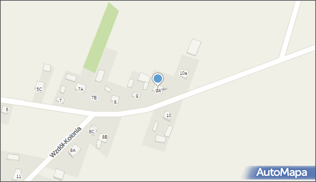 Wzdół-Parcele, Wzdół-Parcele, 9A, mapa Wzdół-Parcele