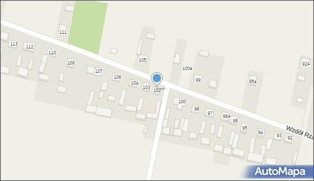 Wzdół Rządowy, Wzdół Rządowy, 102, mapa Wzdół Rządowy