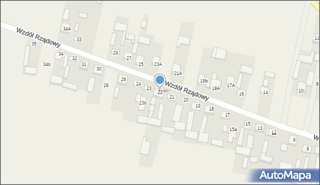 Wzdół Rządowy, Wzdół Rządowy, 22, mapa Wzdół Rządowy