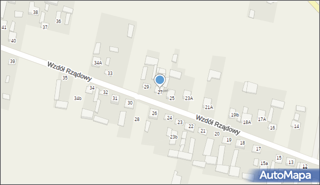Wzdół Rządowy, Wzdół Rządowy, 27, mapa Wzdół Rządowy