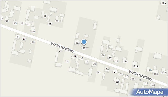 Wzdół Rządowy, Wzdół Rządowy, 33, mapa Wzdół Rządowy