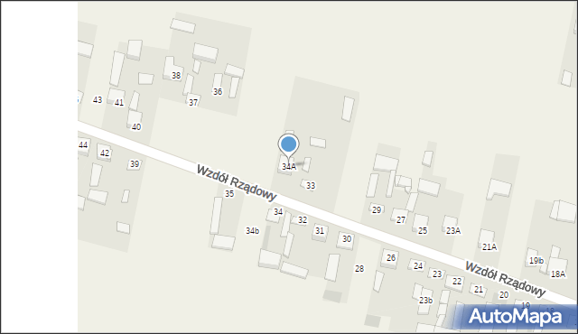 Wzdół Rządowy, Wzdół Rządowy, 34A, mapa Wzdół Rządowy