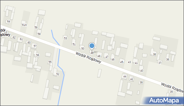 Wzdół Rządowy, Wzdół Rządowy, 49, mapa Wzdół Rządowy