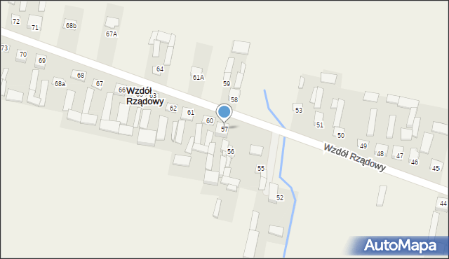 Wzdół Rządowy, Wzdół Rządowy, 57, mapa Wzdół Rządowy