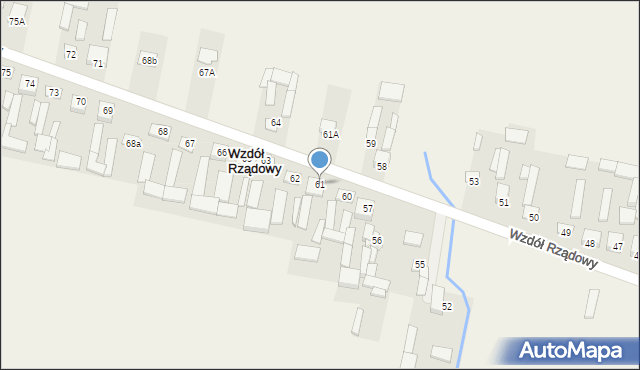 Wzdół Rządowy, Wzdół Rządowy, 61, mapa Wzdół Rządowy