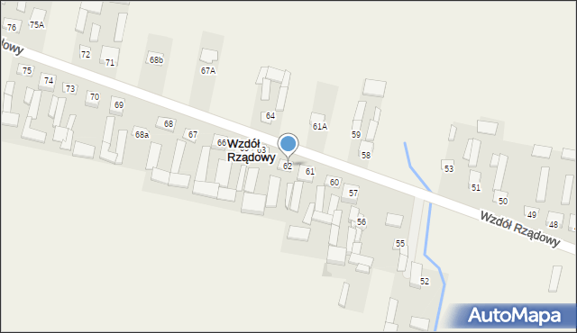 Wzdół Rządowy, Wzdół Rządowy, 62, mapa Wzdół Rządowy