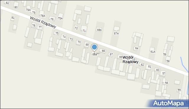 Wzdół Rządowy, Wzdół Rządowy, 68a, mapa Wzdół Rządowy