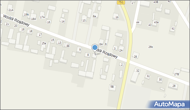 Wzdół Rządowy, Wzdół Rządowy, 7, mapa Wzdół Rządowy