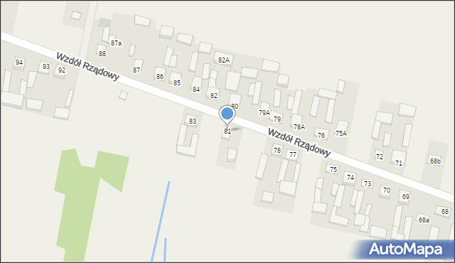 Wzdół Rządowy, Wzdół Rządowy, 81, mapa Wzdół Rządowy