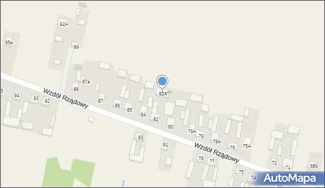Wzdół Rządowy, Wzdół Rządowy, 82A, mapa Wzdół Rządowy