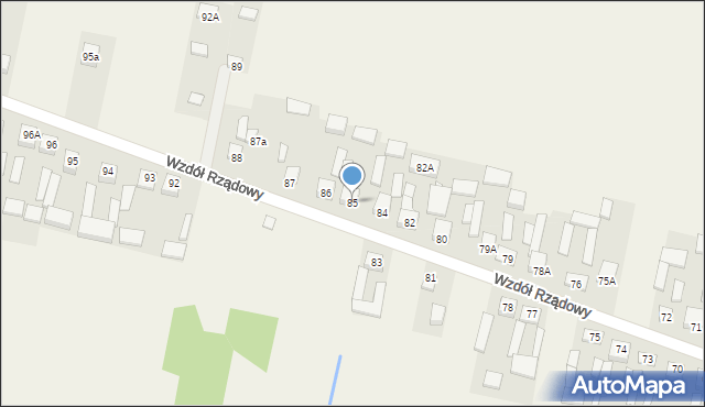 Wzdół Rządowy, Wzdół Rządowy, 85, mapa Wzdół Rządowy
