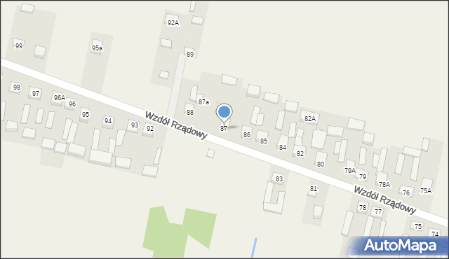 Wzdół Rządowy, Wzdół Rządowy, 87, mapa Wzdół Rządowy