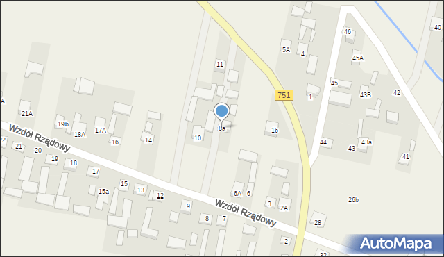 Wzdół Rządowy, Wzdół Rządowy, 8a, mapa Wzdół Rządowy