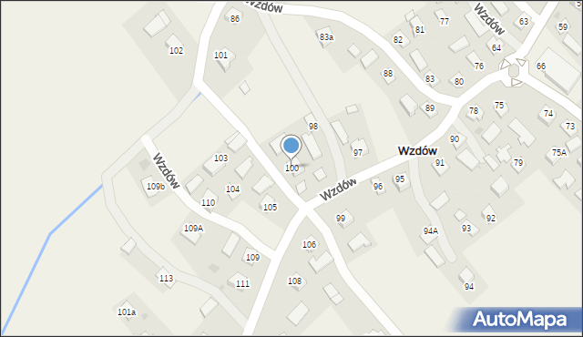 Wzdów, Wzdów, 100, mapa Wzdów
