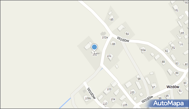 Wzdów, Wzdów, 102, mapa Wzdów
