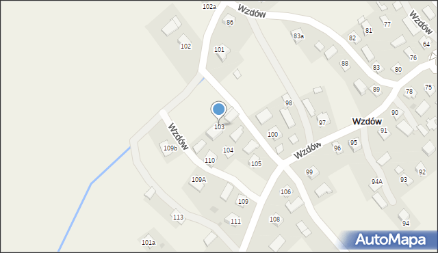 Wzdów, Wzdów, 103, mapa Wzdów