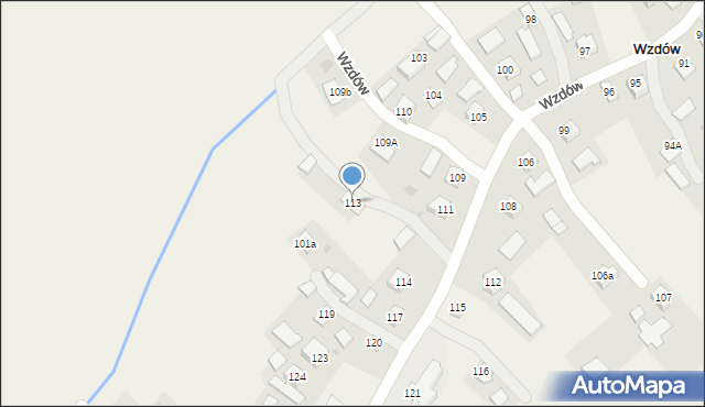 Wzdów, Wzdów, 113, mapa Wzdów