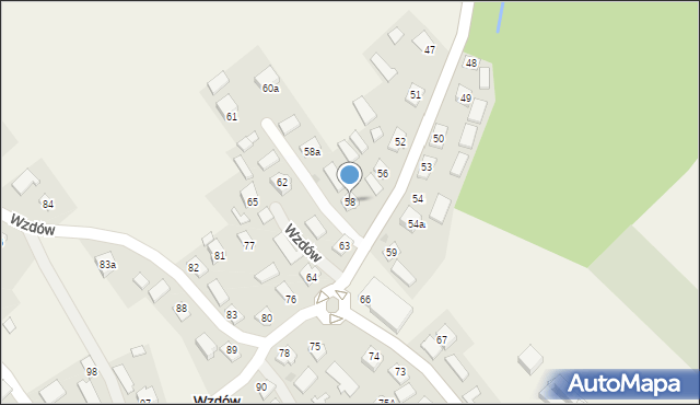 Wzdów, Wzdów, 58, mapa Wzdów