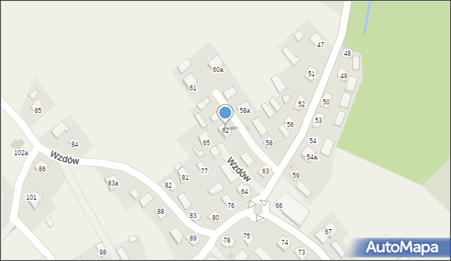 Wzdów, Wzdów, 62, mapa Wzdów