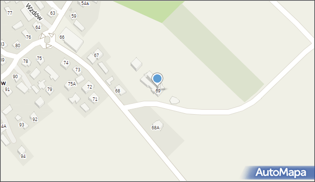 Wzdów, Wzdów, 69, mapa Wzdów