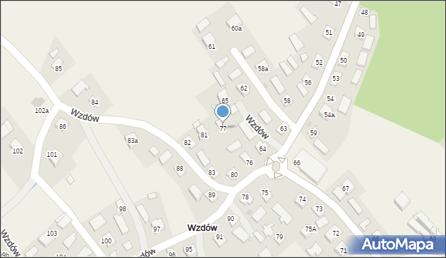 Wzdów, Wzdów, 77, mapa Wzdów