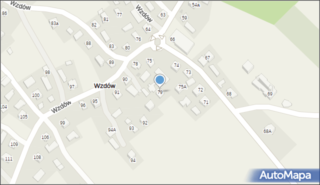 Wzdów, Wzdów, 79, mapa Wzdów