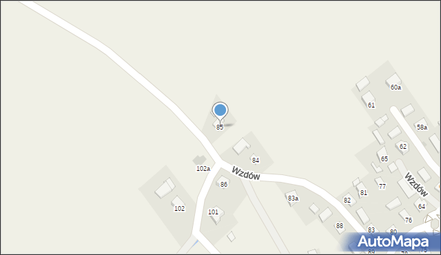 Wzdów, Wzdów, 85, mapa Wzdów