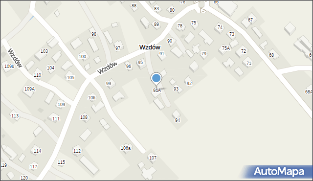 Wzdów, Wzdów, 94A, mapa Wzdów