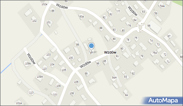 Wzdów, Wzdów, 97, mapa Wzdów
