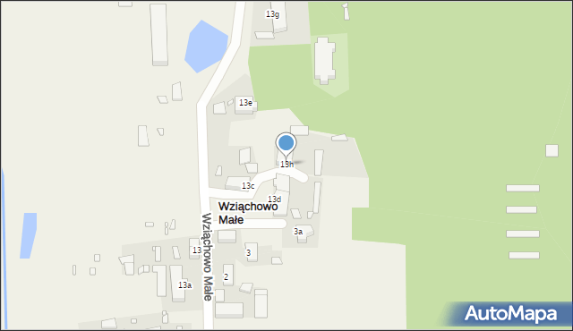 Wziąchowo Małe, Wziąchowo Małe, 13h, mapa Wziąchowo Małe