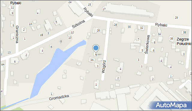 Zegrze Południowe, Wzgórz, 5, mapa Zegrze Południowe