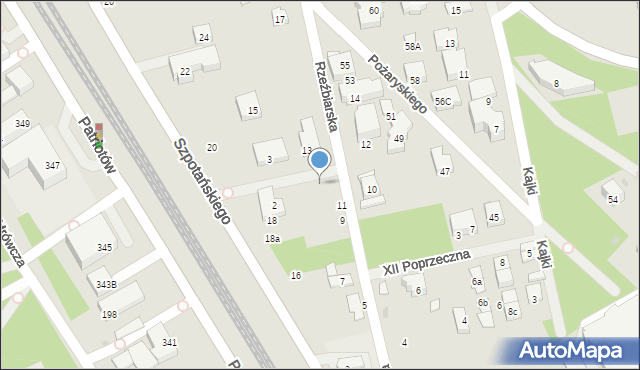 Warszawa, XI Poprzeczna, 4, mapa Warszawy