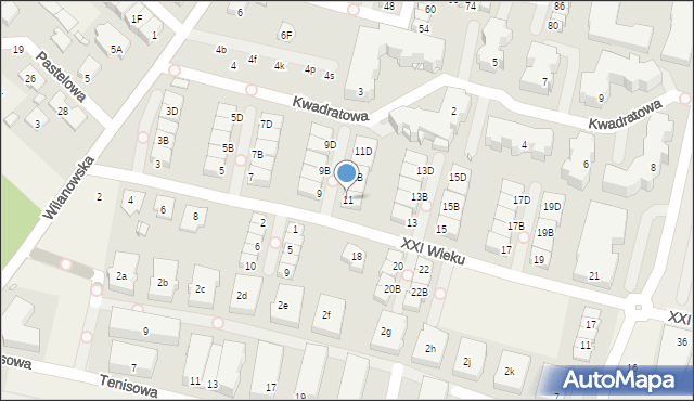 Józefosław, XXI Wieku, 11, mapa Józefosław