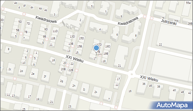 Józefosław, XXI Wieku, 17A, mapa Józefosław