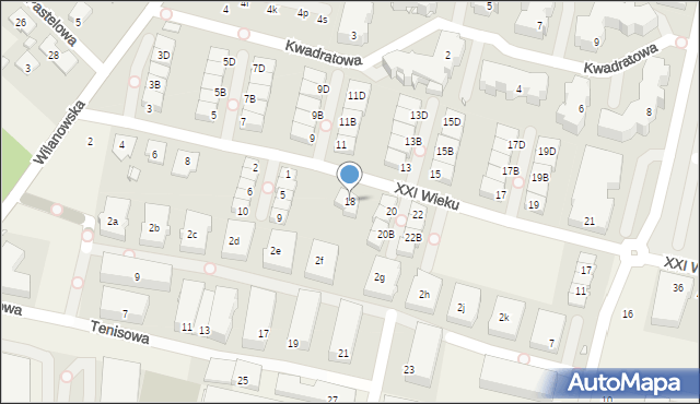 Józefosław, XXI Wieku, 18, mapa Józefosław