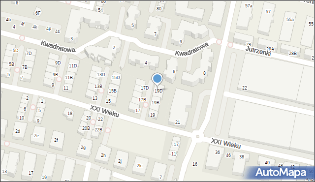 Józefosław, XXI Wieku, 19D, mapa Józefosław