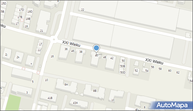 Józefosław, XXI Wieku, 40, mapa Józefosław