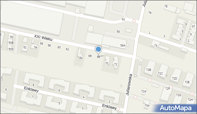 Józefosław, XXI Wieku, 68, mapa Józefosław