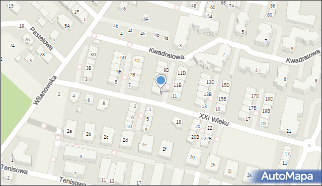 Józefosław, XXI Wieku, 9, mapa Józefosław