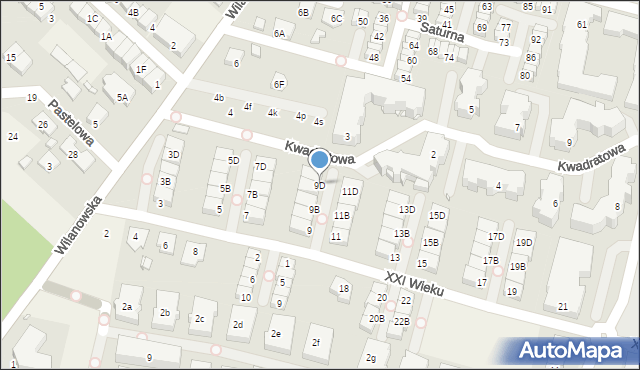 Józefosław, XXI Wieku, 9D, mapa Józefosław