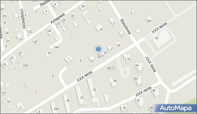 Kamieniec Ząbkowicki, XXX-lecia, 13, mapa Kamieniec Ząbkowicki